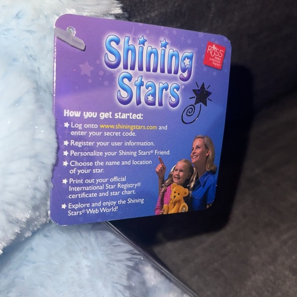 Shining Star “Blue Bear” Plush by Russ stuffed Animal Tag unused name a star - Picture 5 of 11